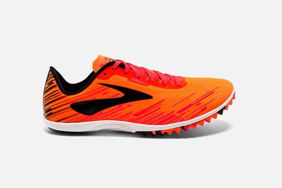 Tenis Corrida Brooks Mach 18 Spikeless Masculino Brasil - Laranja/Rosa/Pretas 9216405-LI